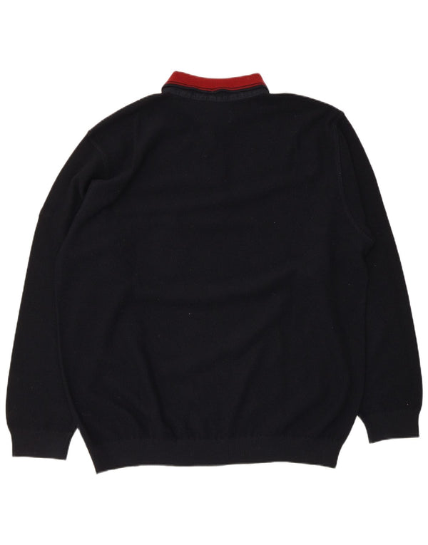 Green Coast Herren-Pullover mit Rollkragen, Größe 56, XL, marineblaue Wolle
