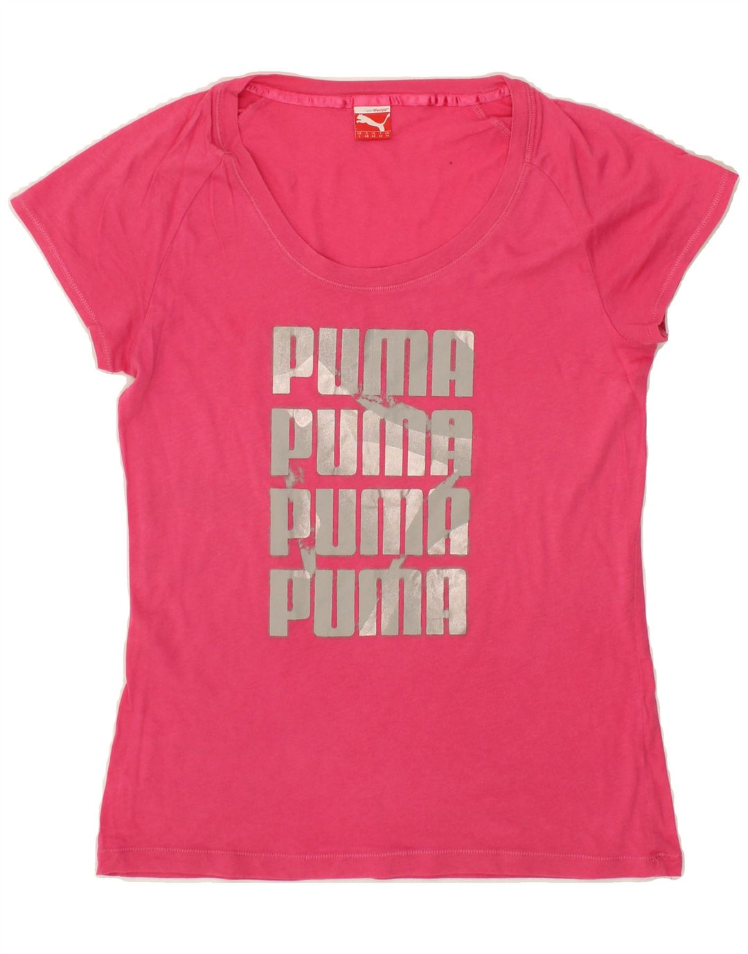 PUMA Womens Graphic T-Shirt Top UK 14 Medium Pink Vintage Puma and Second-Hand Puma from Messina Hembry 