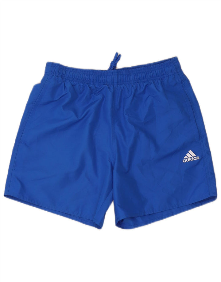Pantaloni scurți sport Adidas pentru bărbați, poliester albastru mediu