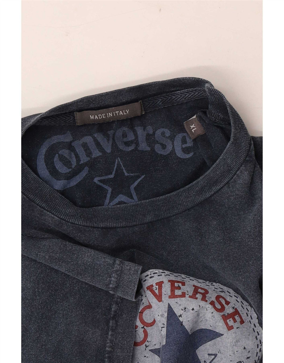Converse Mens Chuck Taylor Graphic T-Shirt Top XL Blue