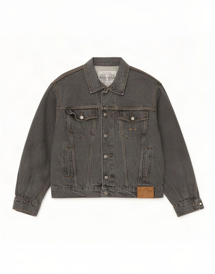Ferre Herre Denim Jacket UK 40 Large Grå