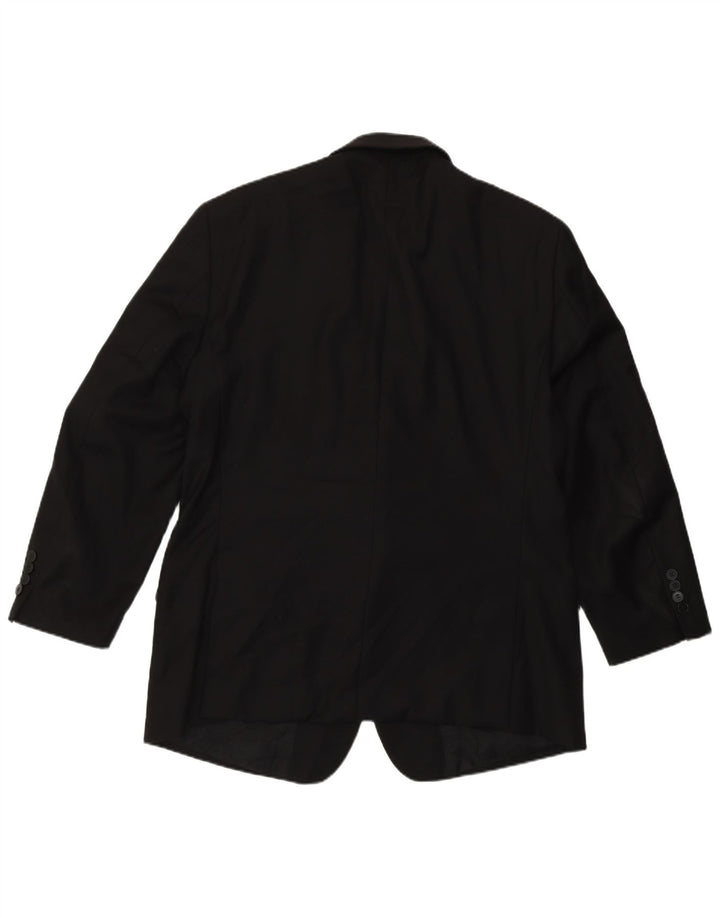 Calvin Klein Herren-Blazer mit 2 Knöpfen, schmale Passform, UK 44, 2XL, schwarze Wolle