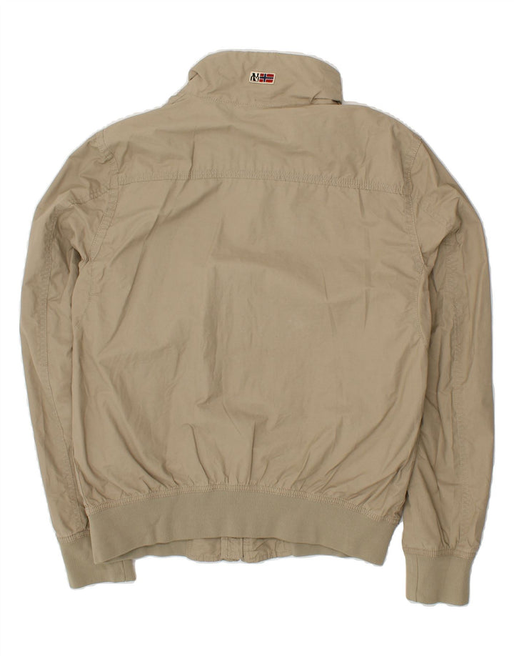 NAPAPIJRI Womens Bomber Jacket UK 16 Large Beige Polyester Vintage Napapijri and Second-Hand Napapijri from Messina Hembry 