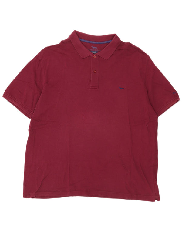 Harmont & Blaine Mens Regular Fit Polo Shirt 4XL Burgundy Cotton