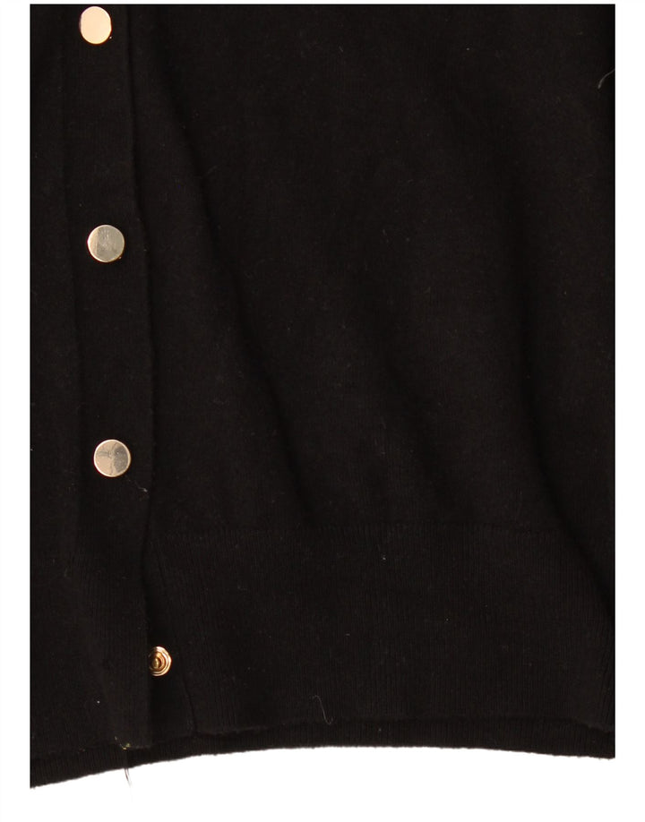 Zara Womens Cardigan Sweater UK 10 Small Black Viscose