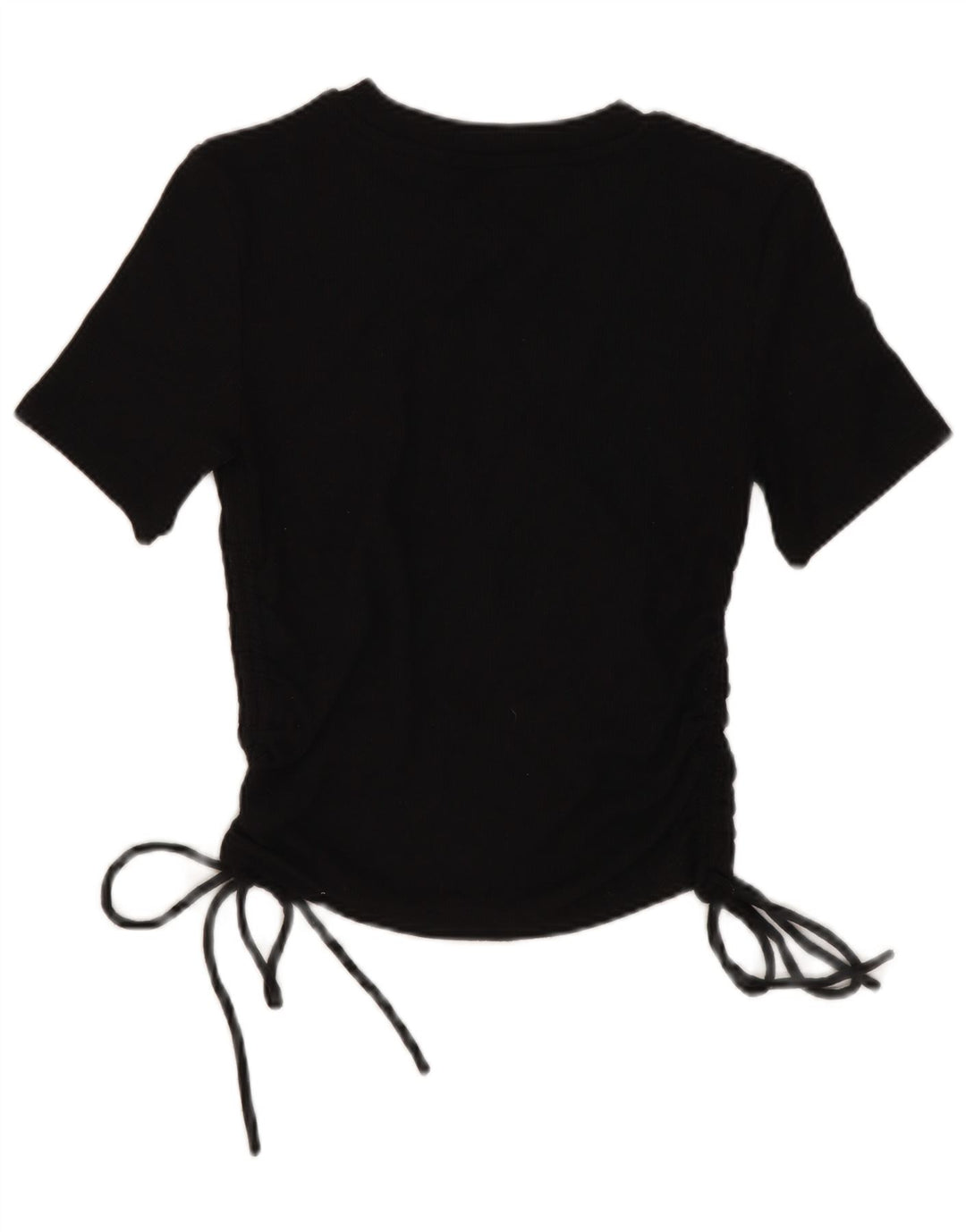 Zara Womens Crop Blouse Top UK 8 Small Black