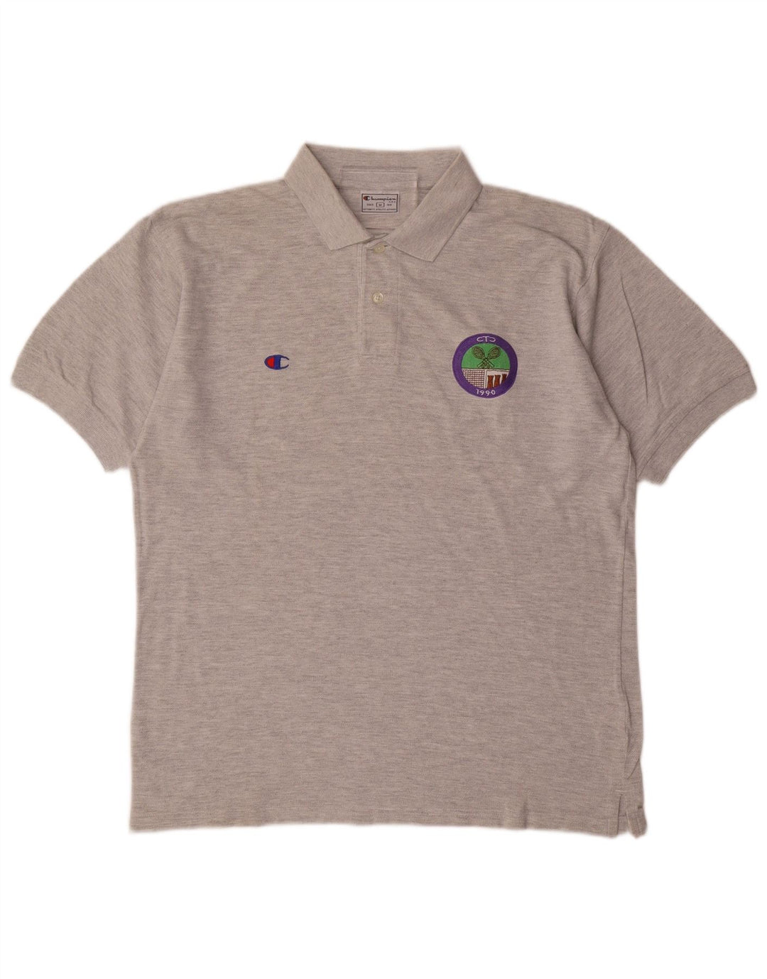 CHAMPION Mens Polo Shirt Medium Grey