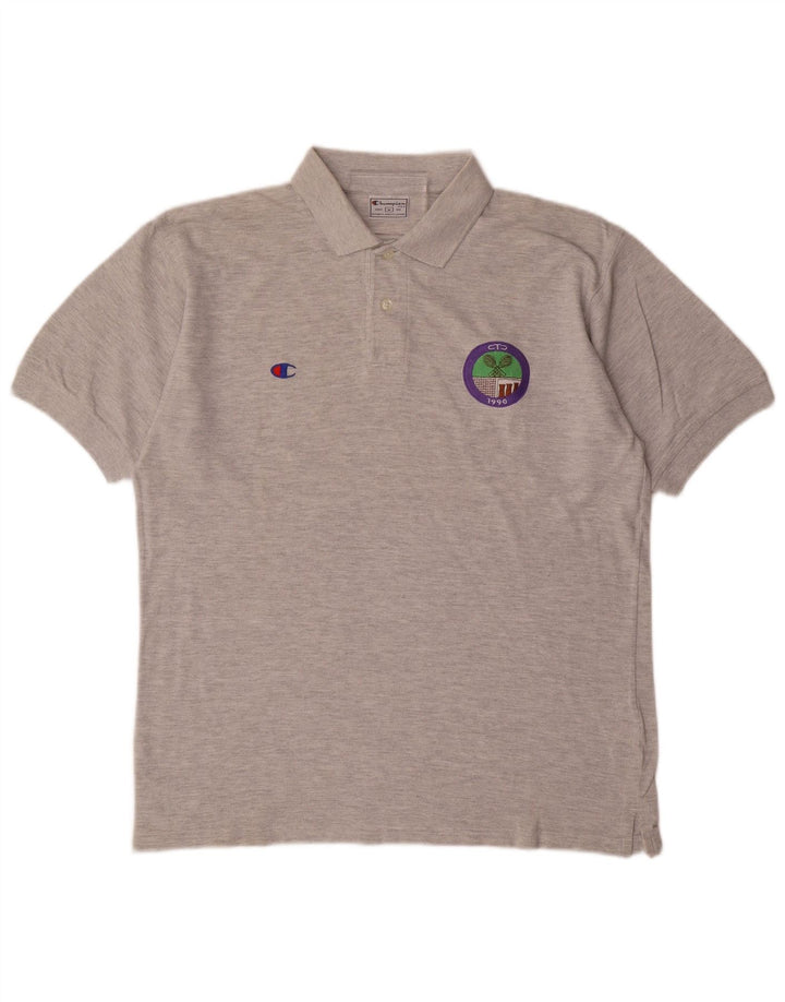 CHAMPION Mens Polo Shirt Medium Grey