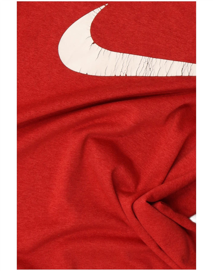 Nike Boys Dri Fit Graphic T-Shirt Top 12-13 Years Large Red Polyester