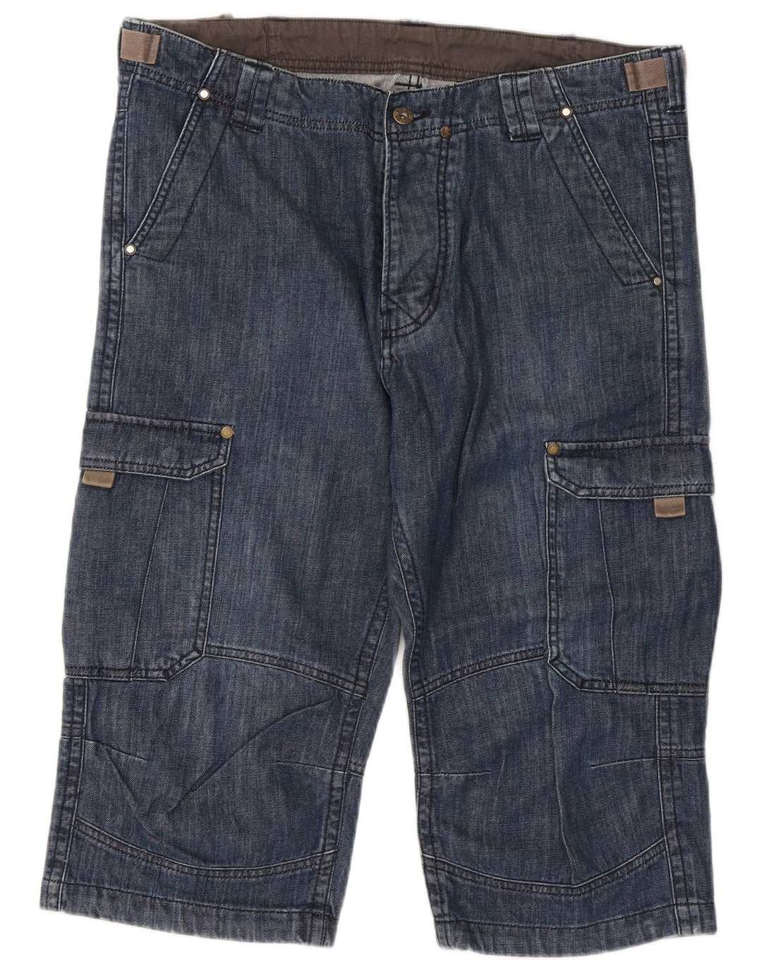 Wrangler Herren Cargo Denim Shorts W36 Große blaue Baumwolle