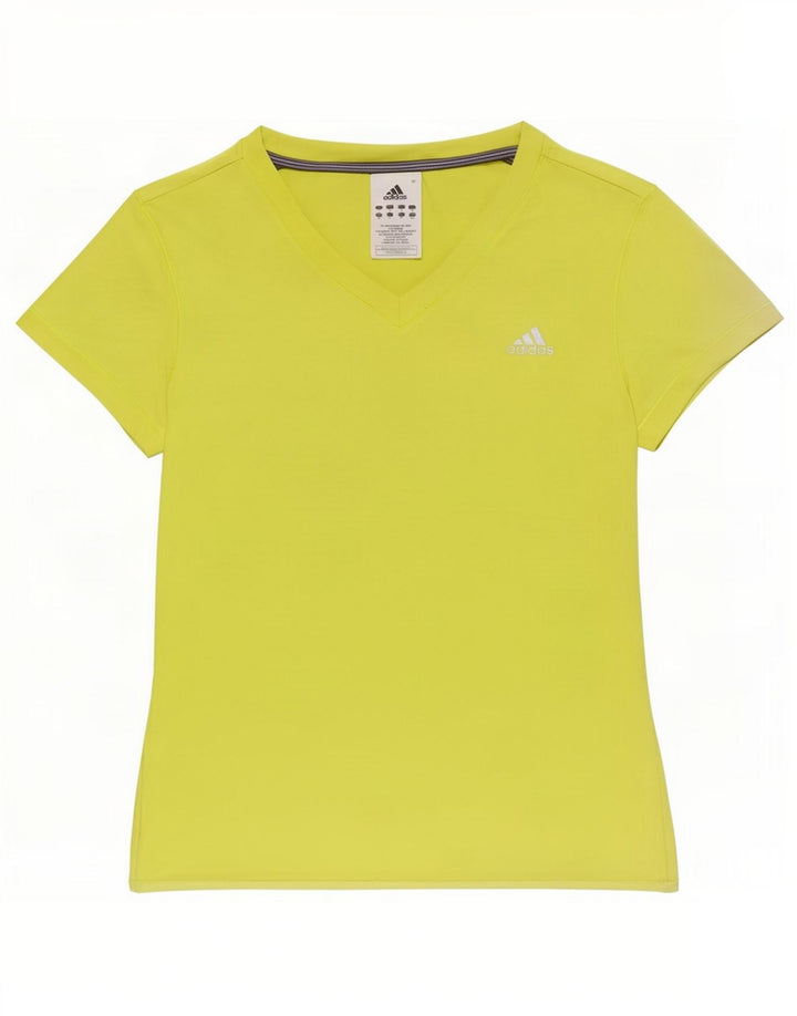 Adidas Damen Poplin T-Shirt Top UK 14 Mittelgrün Polyamid