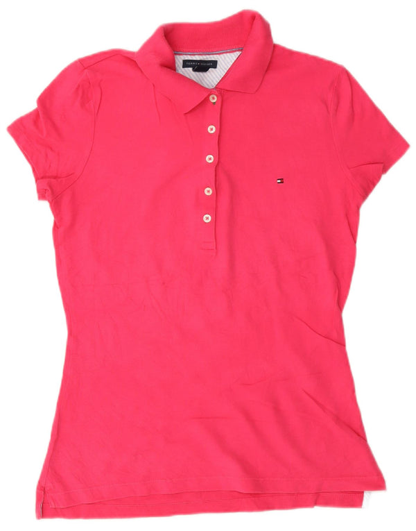 Tommy Hilfiger γυναικείο μπλουζάκι πόλο UK 10 Small Pink