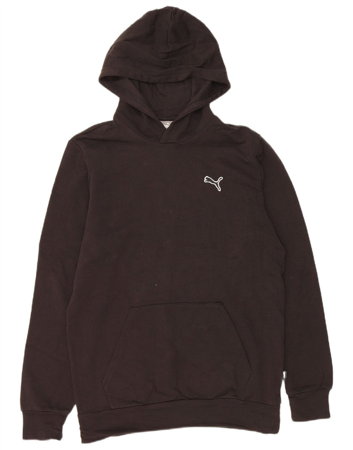 PUMA Mens Hoodie Jumper Medium Black Cotton