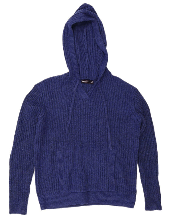 Marks & Spencer Suéter con capucha para mujer UK 44 Medium Azul marino