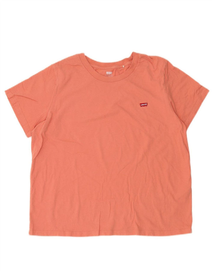 Camiseta feminina LEVI'S UK 18 XL algodão rosa