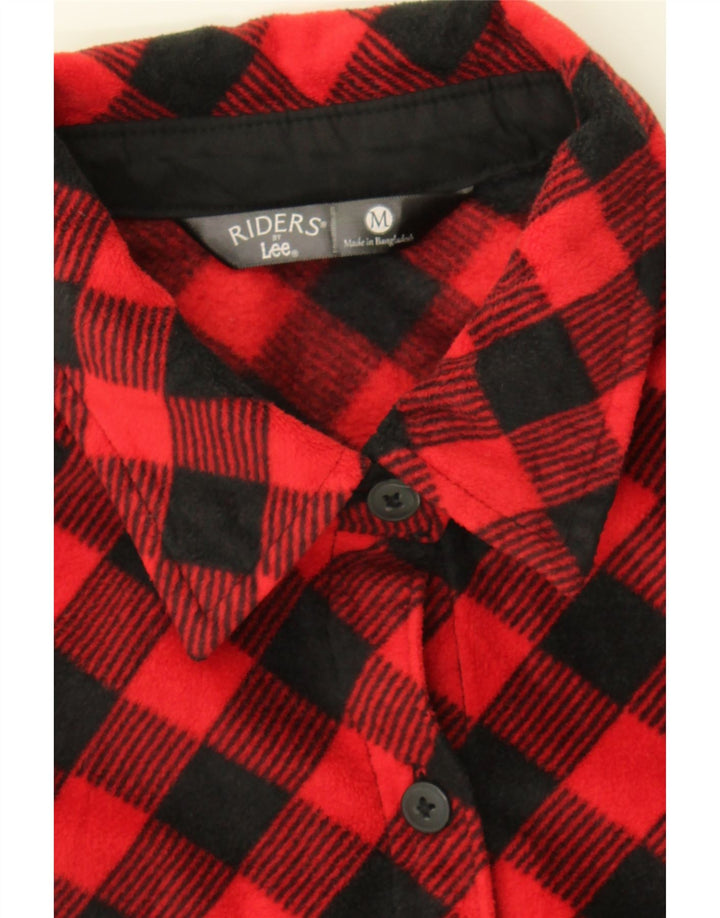 LEE Womens Riders Flannel Shirt UK 14 Medium Red Check Polyester Vintage Lee and Second-Hand Lee from Messina Hembry 