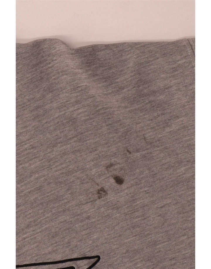 Umbro Mens Graphic Sweatshirt Jumper XL Grey Flecked Cotton