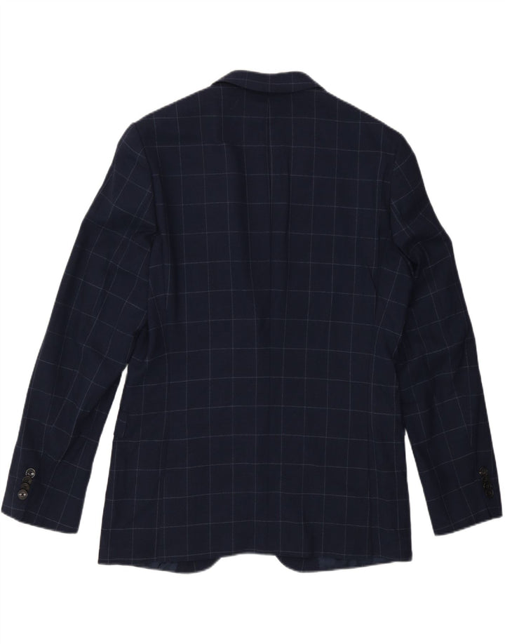 Hugo Boss Herre 2-knaps blazerjakke EU 50 Large Navy Blue Check