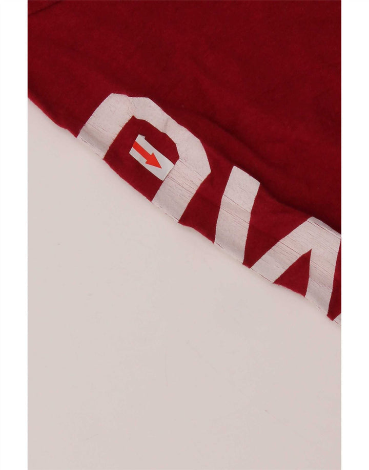 Champion Mens Temple University Graphic Top Long Sleeve Small Red Cotton