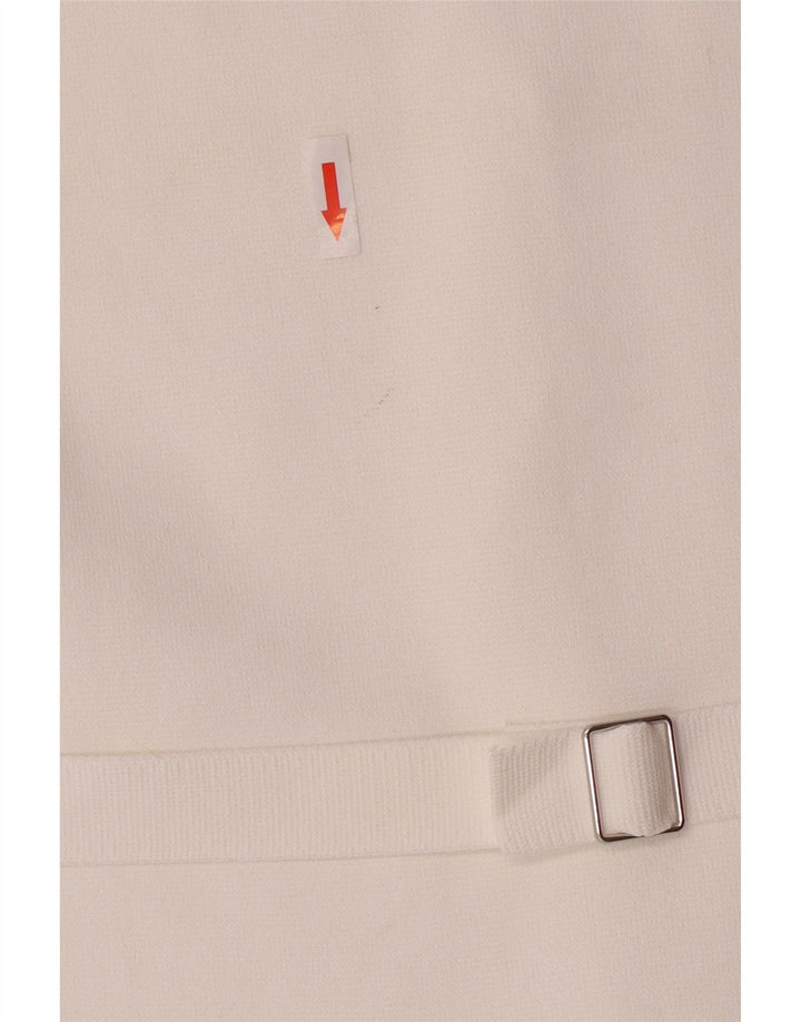 Zara Womens Waistcoat UK 18 XL White Viscose