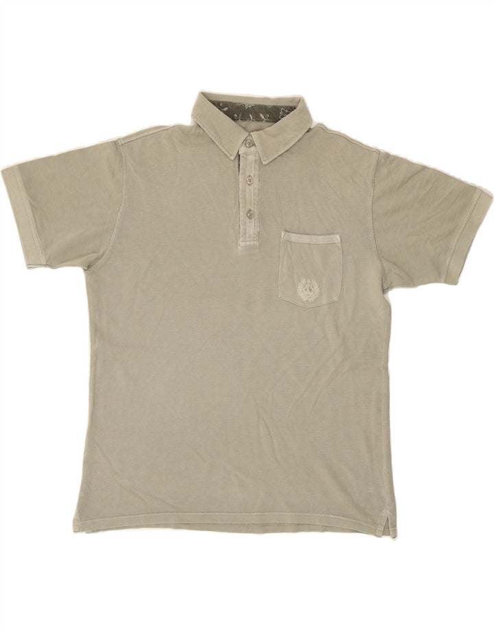 NAVIGARE Mens Polo Shirt Large Grey Cotton Vintage Navigare and Second-Hand Navigare from Messina Hembry 