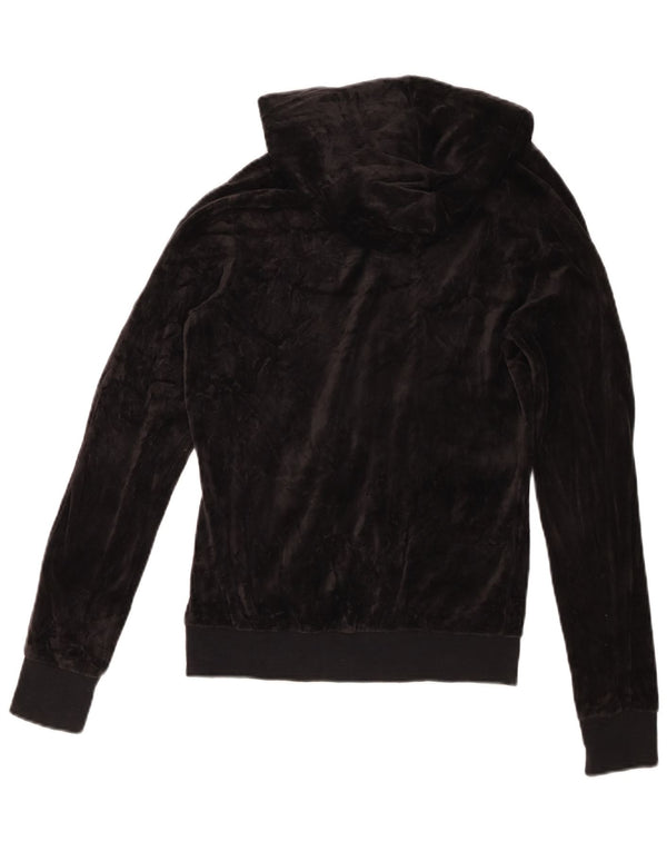Puma Womens Velvet Zip Hoodie Sweater UK 10 Small Black Cotton