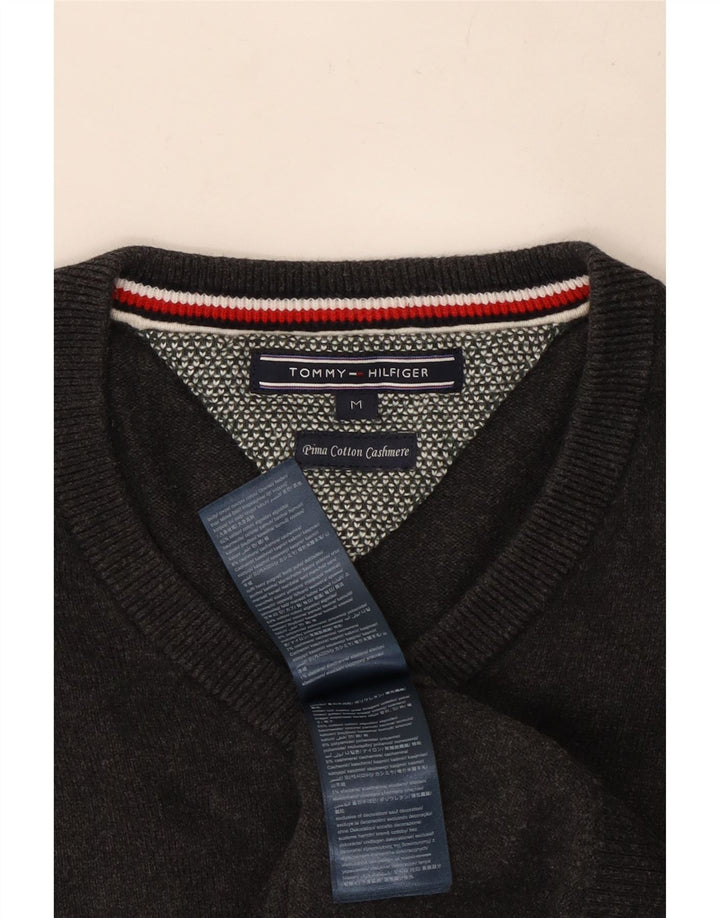 Tommy Hilfiger Herre V-hals sweater Medium Grå Bomuld