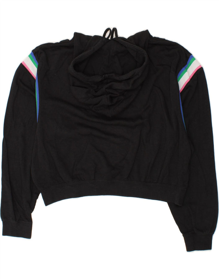 NIKE Womens Oversized Crop Graphic Hoodie Jumper UK 14 Medium Black Vintage Nike and Second-Hand Nike from Messina Hembry 