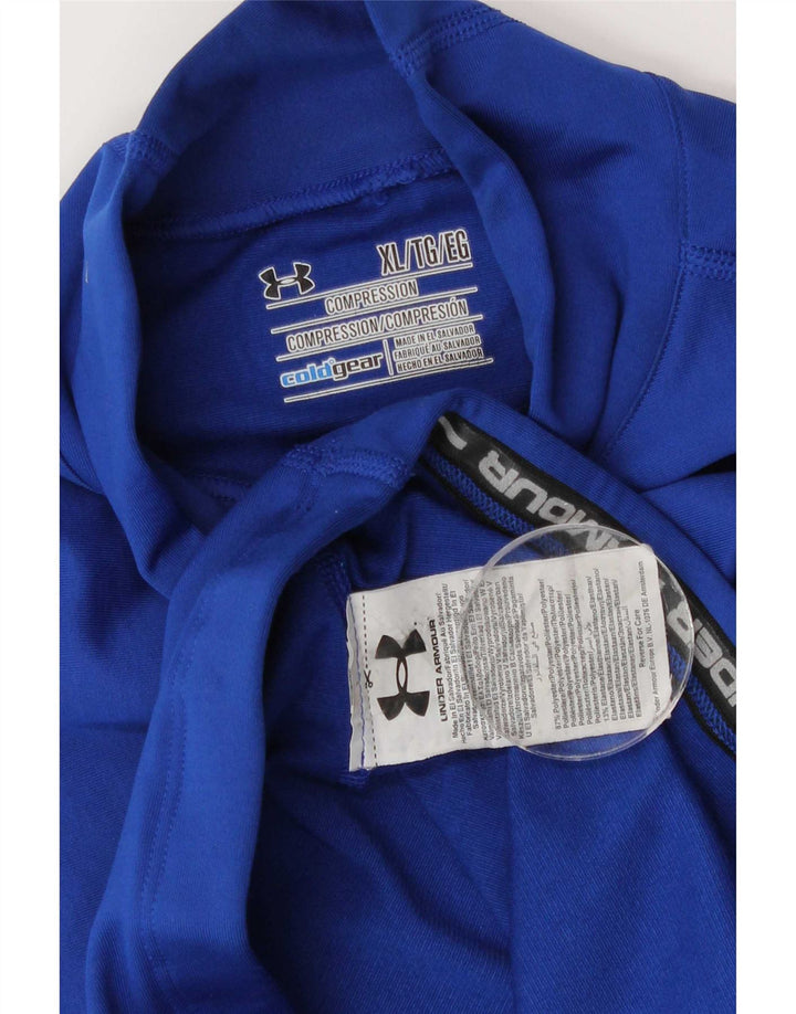Under Armour Mens Cold Gear Top Long Sleeve XL Blue Polyester