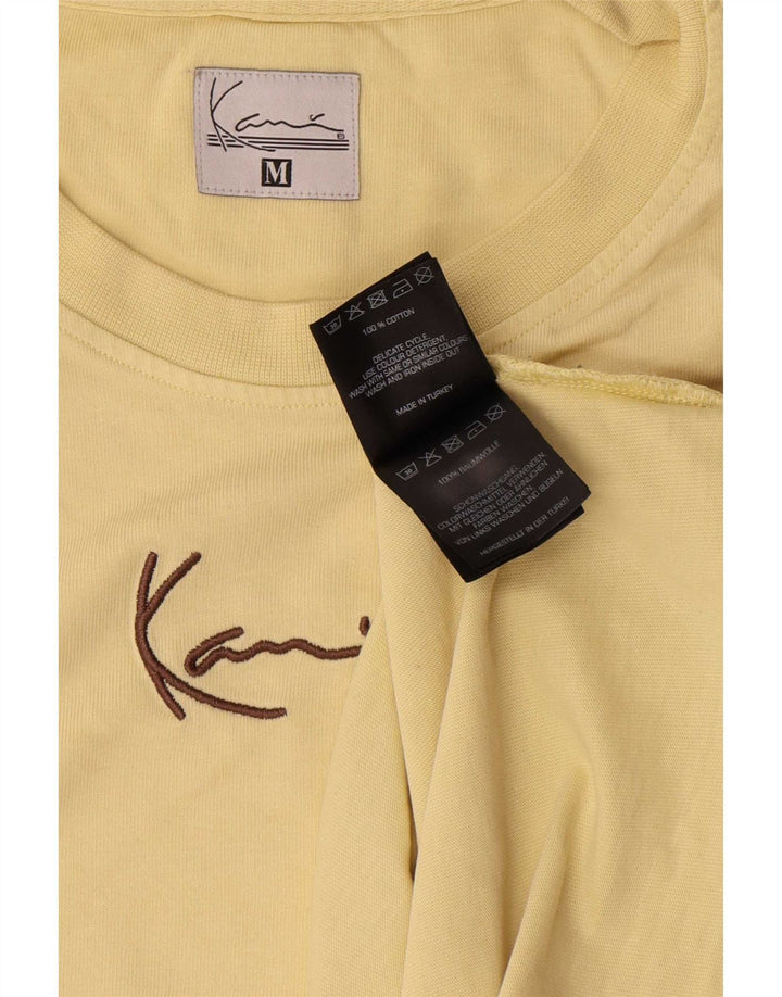 Karl Kani Mens Graphic T-Shirt Top Medium Yellow Cotton
