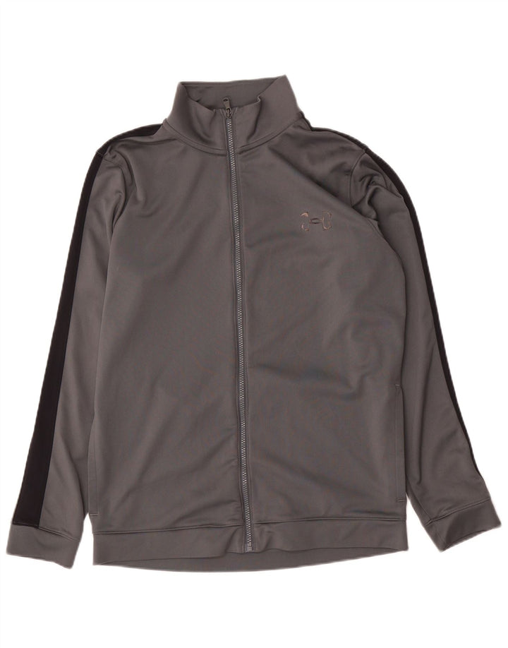 Under Armour Mens Tracksuit Top Jacket Medium Grey Colourblock