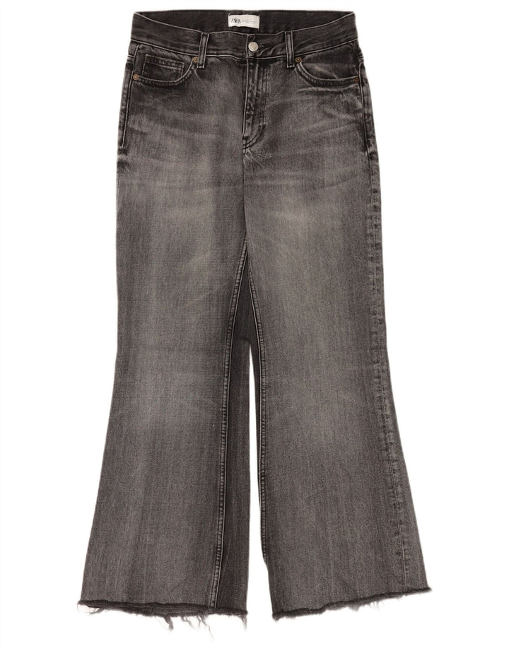 Zara Womens Flared Jeans EU 36 XS W26 L30 Grey