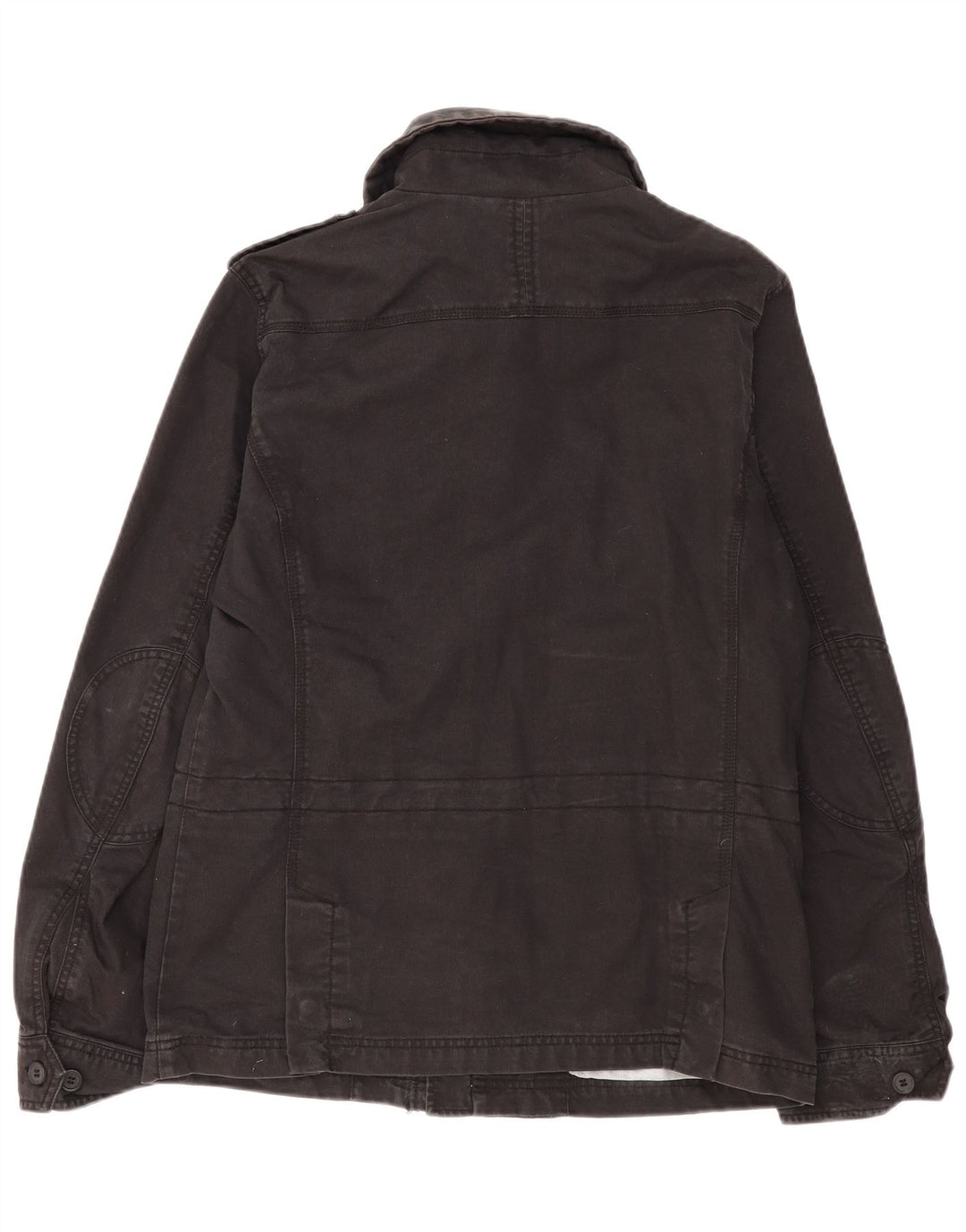 Diesel Mens Military Jacket UK 40 Large Black Cotton