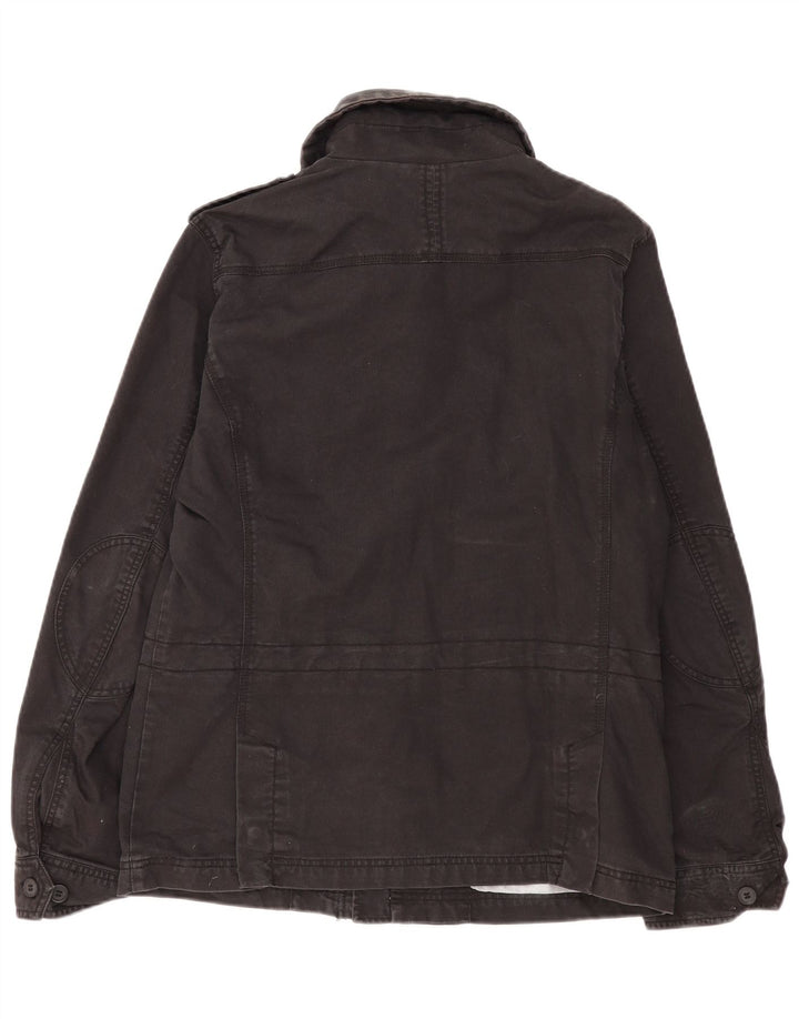 Diesel Mens Military Jacket UK 40 Large Black Cotton