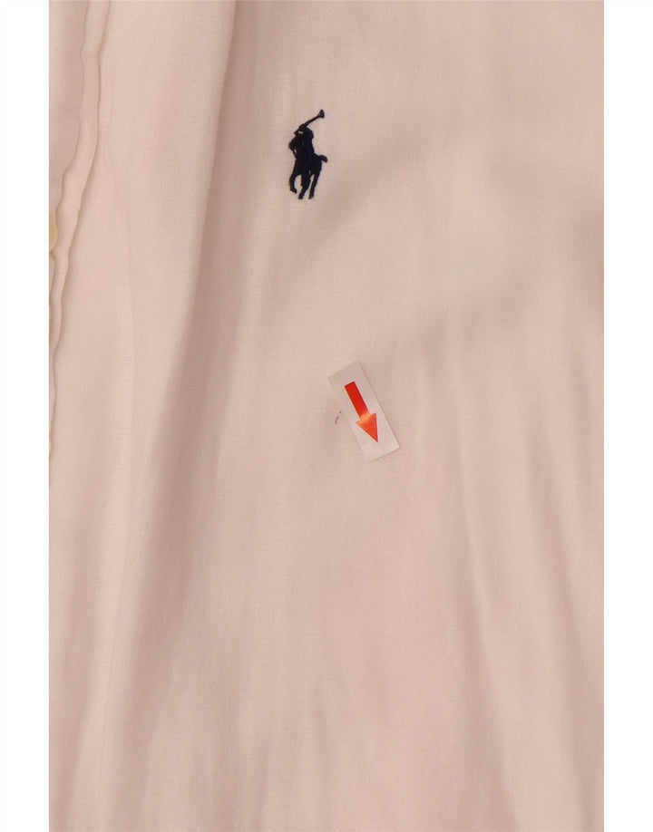 Ralph Lauren Herre Custom Fit skjorte Stor hvid bomuld