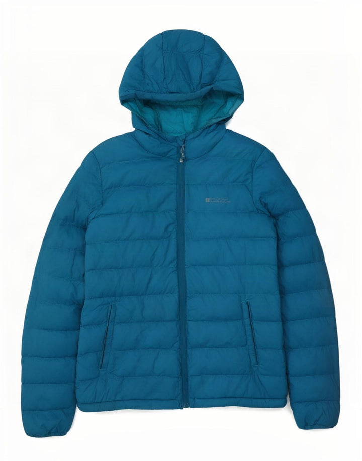 Mountain Warehouse Veste rembourrée à capuche pour femme UK 8 Small Bleu Nylon