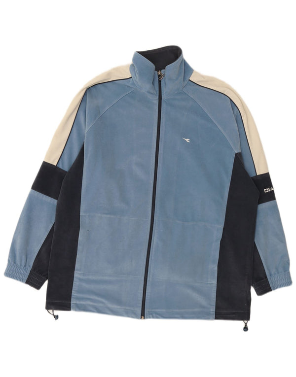 Tuta intera da uomo Diadora Velour UK 44 XL Blu Colourblock Poliestere