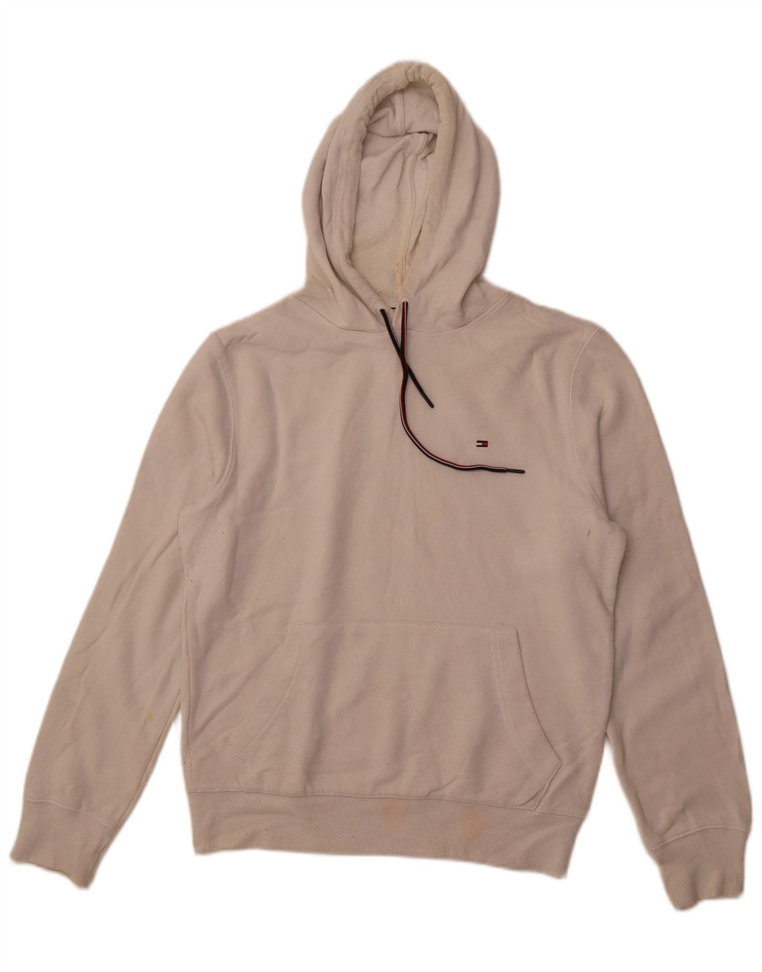 Suéter com capuz masculino TOMMY HILFIGER pequeno algodão branco