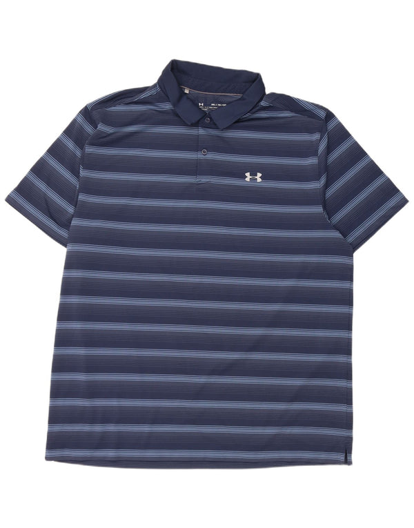 Męska koszulka polo Under Armour Heat Gear 2XL w kolorze granatowym w paski