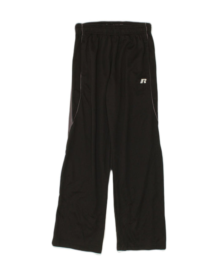 RUSSEL Boys Tracksuit Trousers 10-11 Years Large  Black Polyester | Vintage RUSSEL | Thrift | Second-Hand RUSSEL | Used Clothing | Messina Hembry 
