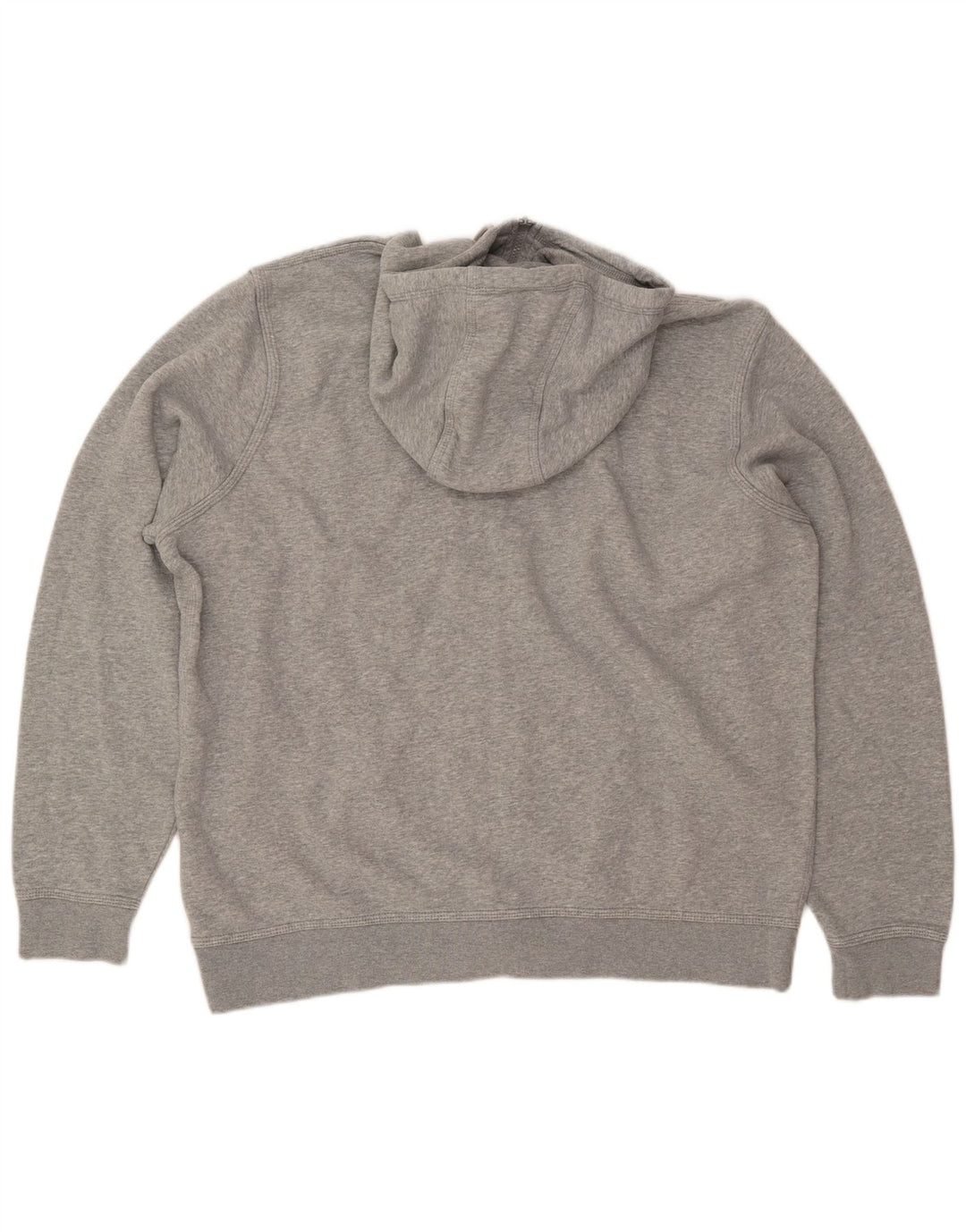 NIKE Mens Zip Hoodie Sweater 2XL Grey Cotton