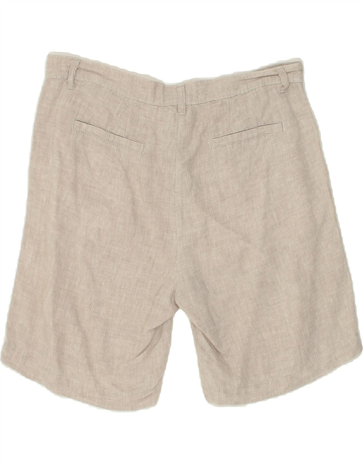 DACK'S Womens Chino Shorts IT 46 Large W34 Grey Linen Vintage Dack's and Second-Hand Dack's from Messina Hembry 
