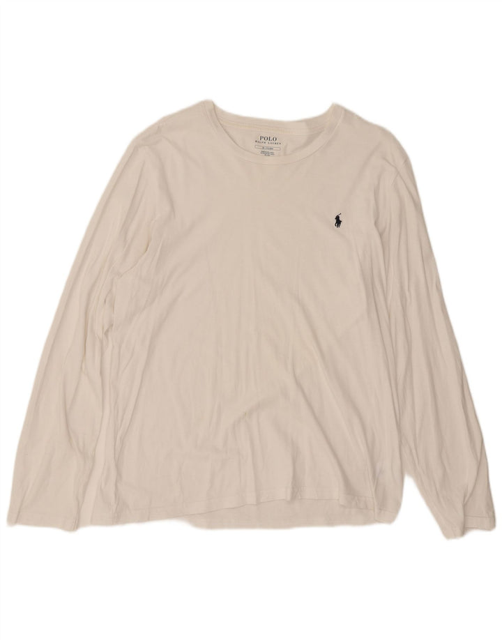 Ralph Lauren Mens Top Long Sleeve Medium White Cotton