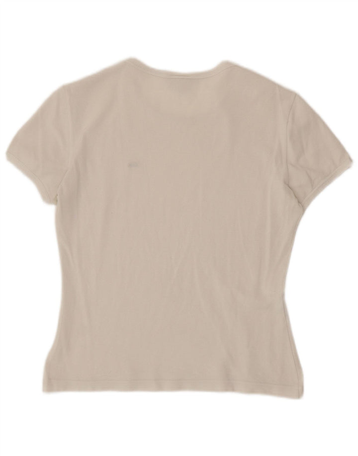 LACOSTE Womens T-Shirt Top Size 42 Large White