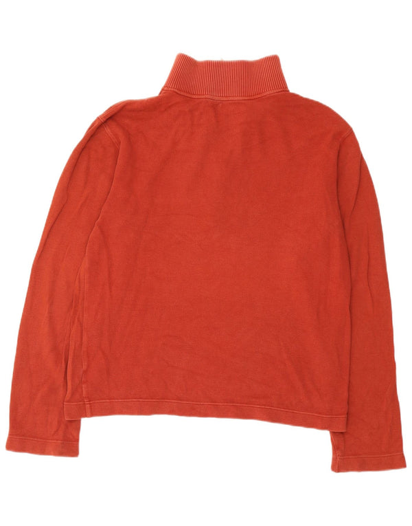 Gap Mens Zip Neck Sweatshirt Jumper Medium Red Cotton