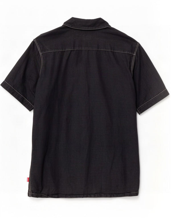 Levi's Mens Short Sleeve Regular Fit Shirt Small Black Linen