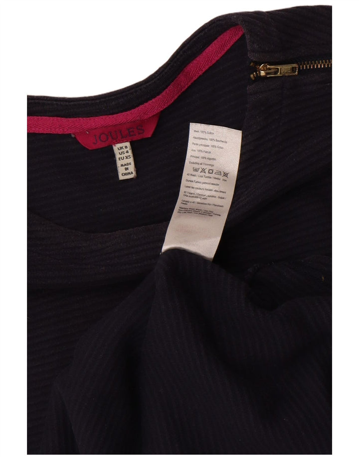 Joules Womens Top Long Sleeve UK 8 Small  Navy Blue Cotton