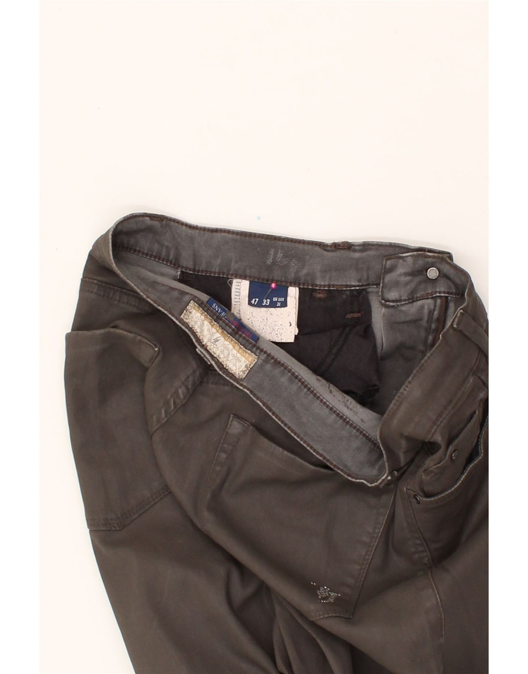 TRUSSARDI Womens Slim Casual Trousers W31 L31  Grey Vintage Trussardi and Second-Hand Trussardi from Messina Hembry 