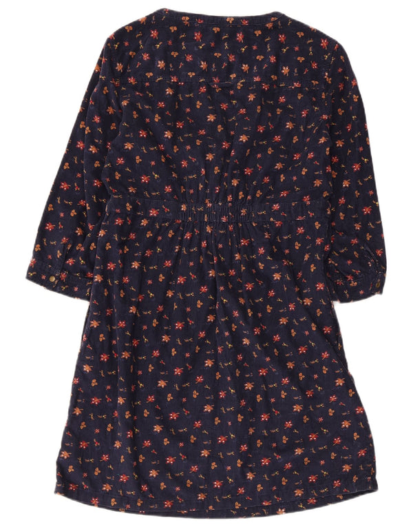 Fat Face Damen-Etuikleid mit 3/4-Ärmeln, Größe M, Marineblau, Blumenmuster