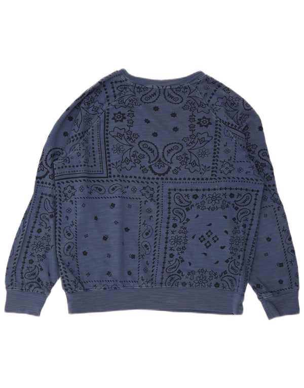 Marks & Spencer Γυναικεία φούτερ μεγάλου μεγέθους Jumper UK 10 Small Blue Paisley